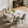 Picture of Dining Set 160 cm Modern Rectangular Sintered Stone Dining Table with 4 Chairs – 5