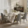 Dining Set 180 cm Modern Rectangle Sintered Stone Dining Table with 6 Chairs – AUD-H2845
