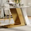 Dining Set 180 cm Modern Rectangle Sintered Stone Dining Table with 6 Chairs – AUD-H2845