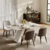 Dining Set 160 cm Modern Rectangular Sintered Stone Dining Table with 4 Chairs – 7