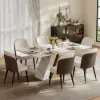 Dining Set 180 cm Modern Rectangle Sintered Stone Dining Table with 6 Chairs – AUD-H2848