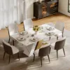 Dining Set 180 cm Modern Rectangle Sintered Stone Dining Table with 6 Chairs – AUD-H2848