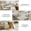 Dining Set 200 cm Modern Rectangular Sintered Stone Dining Table with 6 Chairs – AUD-H2849