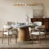 Dining Set 100-140cm Japandi Extendable Dining Table with 4 Chairs