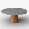 Dining Set 100-140cm Japandi Extendable Dining Table with 4 Chairs