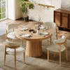 Dining Set 39"-55" Japandi Extendable Dining Table Natural with 4 Chairs