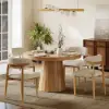 Dining Set 39"-55" Japandi Extendable Dining Table Natural with 4 Chairs