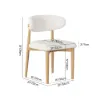 Dining Set 39"-55" Japandi Extendable Dining Table Natural with 4 Chairs