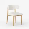 Dining Set 39"-55" Japandi Extendable Dining Table Natural with 4 Chairs