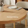 Dining Set 39"-55" Japandi Extendable Dining Table Natural with 6 Chairs
