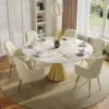 Dining Set 60" Sintered Stone Dining Table with 6 Chairs