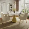 Dining Set 60" Sintered Stone Dining Table with 6 Chairs