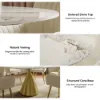 Dining Set 60" Sintered Stone Dining Table with 6 Chairs