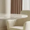 Dining Set 60" Sintered Stone Dining Table with 6 Chairs