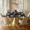 Dining Set 152 cm Sintered Stone Dining Table with 6 Chairs