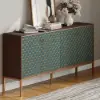 Modern 72" Wood Sideboard with 4 Doors & Adjustable Shelves