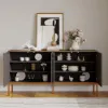 Modern 72" Wood Sideboard with 4 Doors & Adjustable Shelves