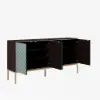 Modern 72" Wood Sideboard with 4 Doors & Adjustable Shelves