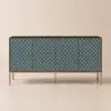 Modern 72" Wood Sideboard with 4 Doors & Adjustable Shelves