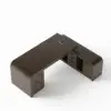 Chicent 71" L-shaped Smoked Brown Computer Desk with Cabinet Right Hand