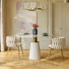 Dining Set 39" Sintered Stone Dining Table with 2 Chairs