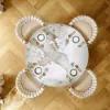 Dining Set 39" Sintered Stone Dining Table with 2 Chairs