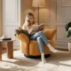 Florvia Chenille Swivel Adjustable-Armrest Accent Chair – AUD-H2863