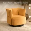 Florvia Chenille Swivel Adjustable-Armrest Accent Chair – AUD-H2863