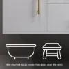100cm White Floating Bathroom Vanity Set with LED Mirror Cabinet