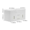 100cm White Floating Bathroom Vanity Set with LED Mirror Cabinet