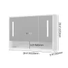 100cm White Floating Bathroom Vanity Set with LED Mirror Cabinet