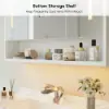 100 cm White Floating Bathroom Vanity Set with LED Mirror Cabinet