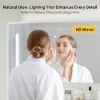 100 cm White Floating Bathroom Vanity Set with LED Mirror Cabinet