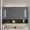 100cm Black Floating Bathroom Vanity Set with LED Mirror Cabinet – AUD-H2874