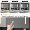 100cm Black Floating Bathroom Vanity Set with LED Mirror Cabinet – AUD-H2874