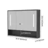 100cm Black Floating Bathroom Vanity Set with LED Mirror Cabinet – AUD-H2874