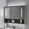 100cm Black Floating Bathroom Vanity Set with LED Mirror Cabinet – AUD-H2875