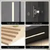 100cm Black Floating Bathroom Vanity Set with LED Mirror Cabinet – AUD-H2875