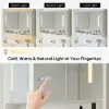 100cm Walnut Bathroom Vanity & LED Mirror Cabinet Set