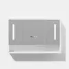 100cm Walnut Bathroom Vanity & LED Mirror Cabinet Set