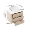 80cm Fluted Freestanding Bathroom Vanity with Vessel Sink, 3-Drawers, Sintered Stone top – Whitewash