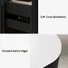 80cm Fluted Freestanding Bathroom Vanity with Vessel Sink, 3-Drawers, Sintered Stone top – Black