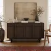 Panvyr Mid-Century 152cm Smoky Brown Wood Sideboard with Storage & Adjustable Shelves