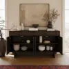 Panvyr Mid-Century 152cm Smoky Brown Wood Sideboard with Storage & Adjustable Shelves