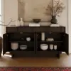 Panvyr Mid-Century 152cm Smoky Brown Wood Sideboard with Storage & Adjustable Shelves
