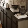 Panvyr Mid-Century 152cm Smoky Brown Wood Sideboard with Storage & Adjustable Shelves