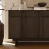 Panvyr Mid-Century 152cm Smoky Brown Wood Sideboard with Storage & Adjustable Shelves