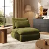 36" Chenille Slipper Accent Chair with Hidden Storage & Removable Backrest – AUD-H2885