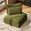 36" Chenille Slipper Accent Chair with Hidden Storage & Removable Backrest – AUD-H2885