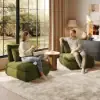 36" Chenille Slipper Accent Chair with Hidden Storage & Removable Backrest – AUD-H2885
